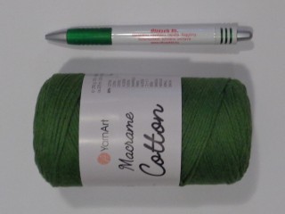 Macrame Cotton, zöld zsinórfonal (15481-787)